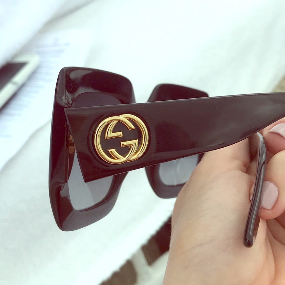 Gucci large frame glasses